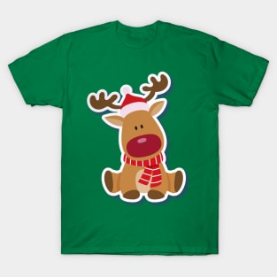 Christmas Moose / Reindeer / Elk / Rudolph T-Shirt